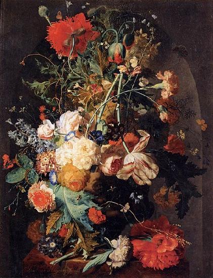 Jan van Huijsum Vase of Flowers in a Niche France oil painting art